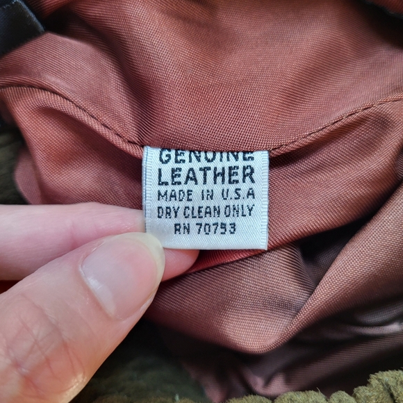 VTG 100% Leather Midi Skirt Fits S/M Gathered Full Two-Tone Solid Brown Western - Picture 13 of 13